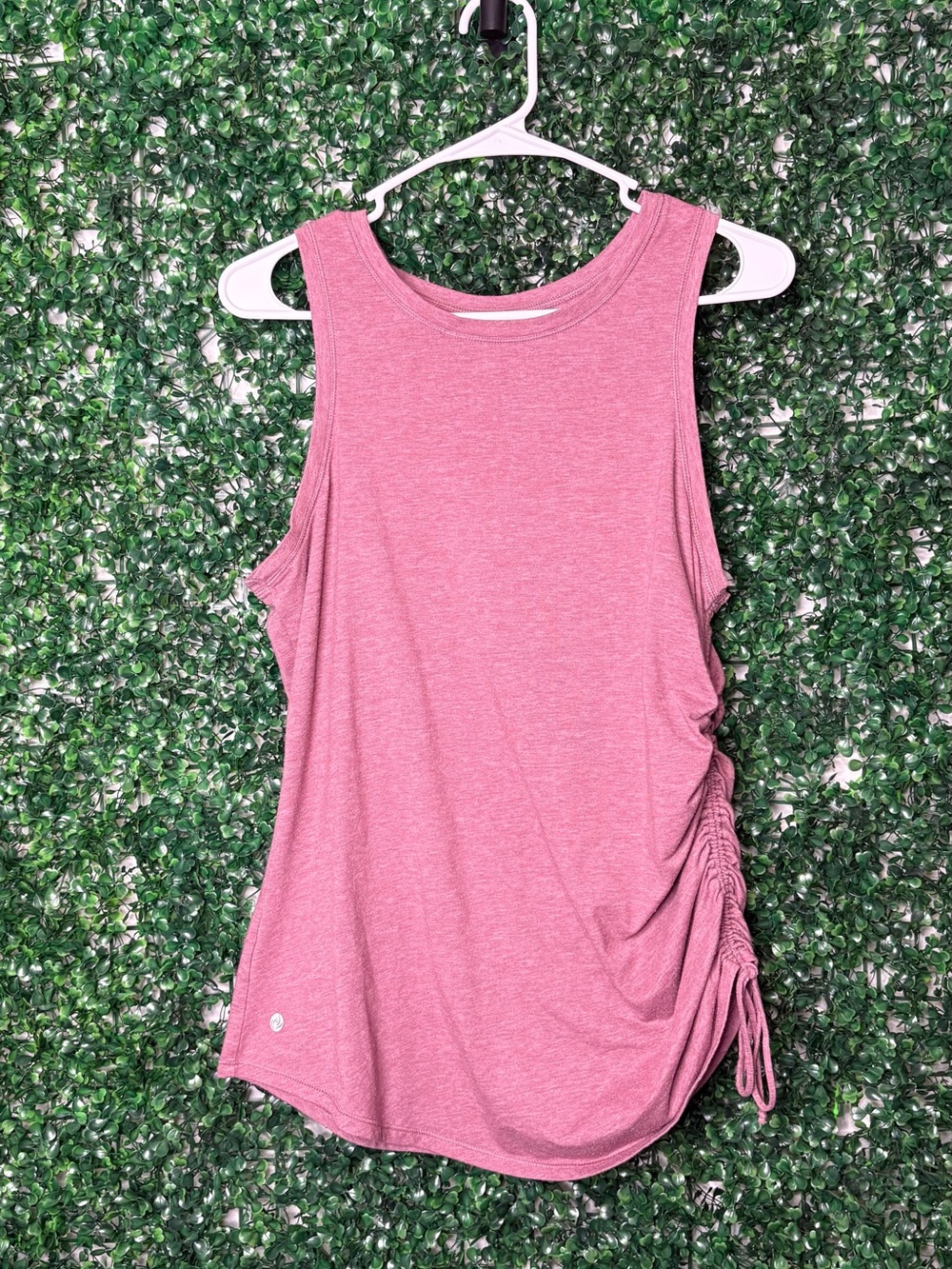 Apana Rose Pink Side-Ruched Athletic Tank